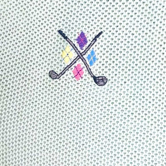 Vtg Chelsea Gardens Mint Green Golf Sweater Vest Size L - Picture 2 of 7